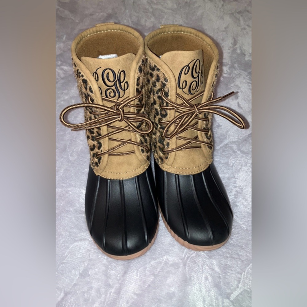 MarleyLilly Leopard Duck Boots